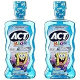 ACT Kids Anti-Cavity Mouthwash, Sponge Bob Squarepants, 16.9 oz. (Pack of 2)