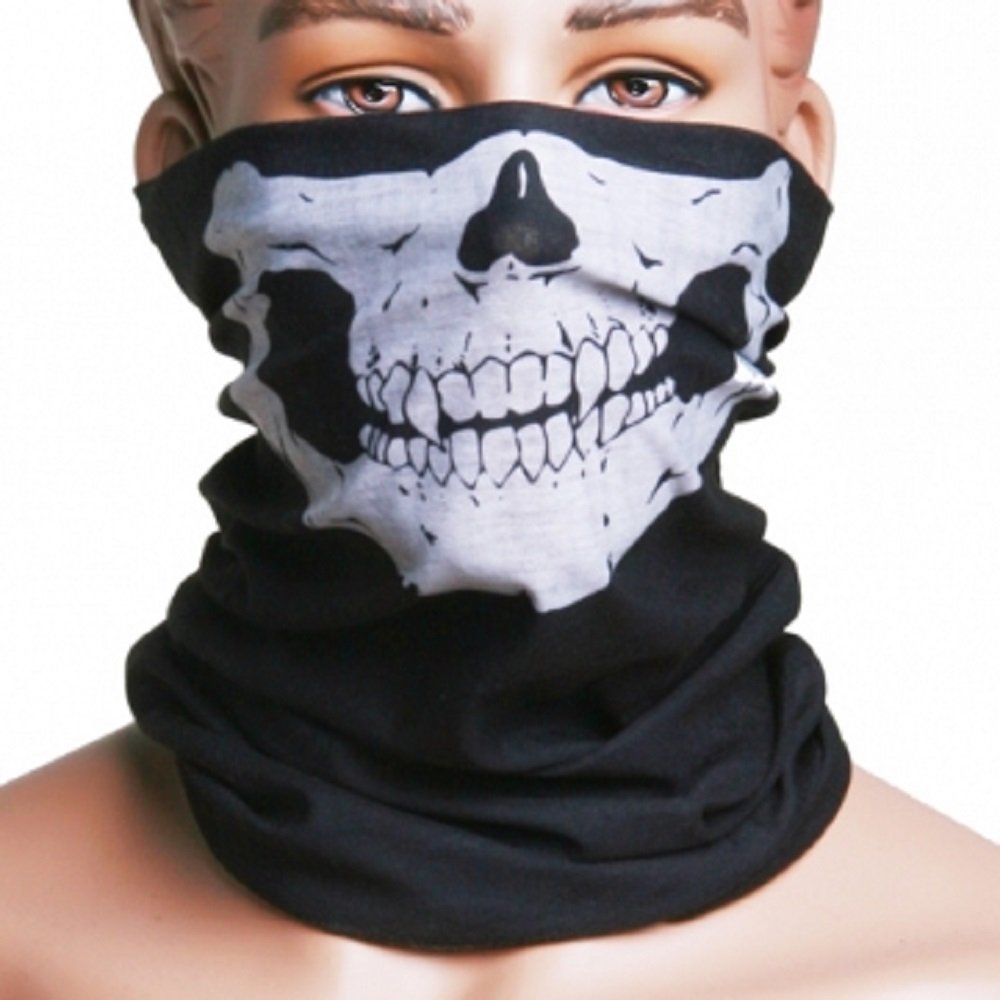 Motorcycle Skull Mask / Wear Headgear Neck Warmer Cycling Goggles Bandana Balaclava Half Ski Skiing Winter Store Shop Item Stuff Protective Hannibal Cheap Skeleton Scary Funny Unique Mouth Full Motorbike Vespa Scooter Riding Biker Rider Fahsionable Fashion Facial Anti Dust Wind Head Wear Hat Scarf Face Cap Cover Cool Helmet Clothing Apparel Clothes Face Black Accessories Gear Part Tool Stuff Supplies