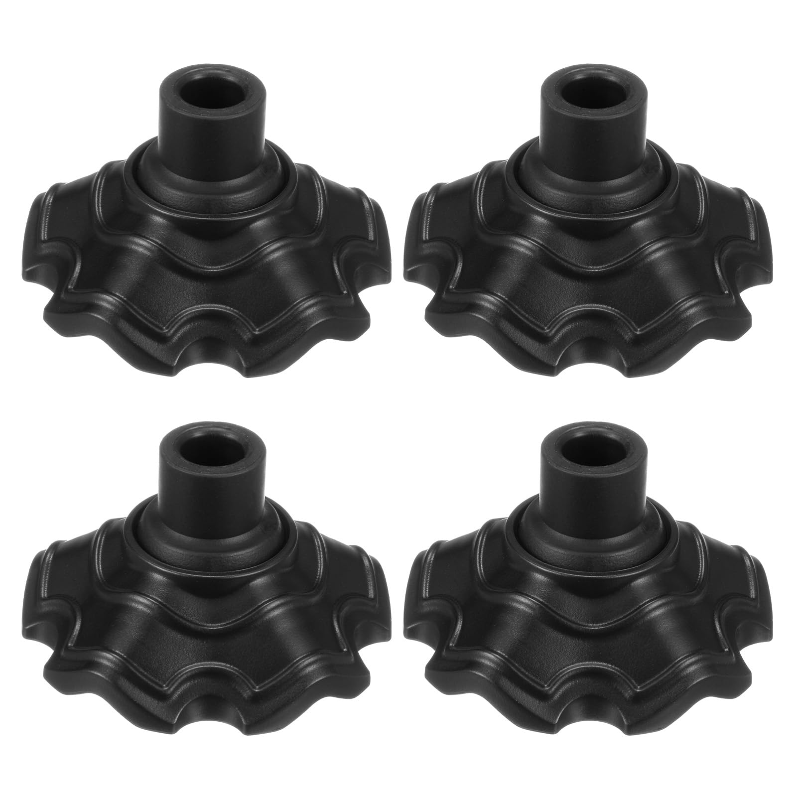 M METERXITY 4-Pack Camping Chair Foot Pads, 13mm Plastic Anti-Sinking Folding Camp Chair Replacement Feet for Fishing/Hiking/Picnic/Hardwood Floors/Tile/Outdoor Chair Leg Caps [Black]