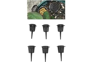 Topyond Bonsai Fertilizer Baskets with Lid, 100pcs Plastic Flower Fertilizer Mesh Basket, Portable Fertilizer Box for Potted 