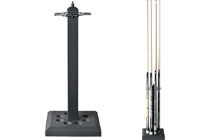 CROWN ME Floor stand metal billiard cue rack, Holds 8 pool Cue Sticks, pool cue holder-Finish Black