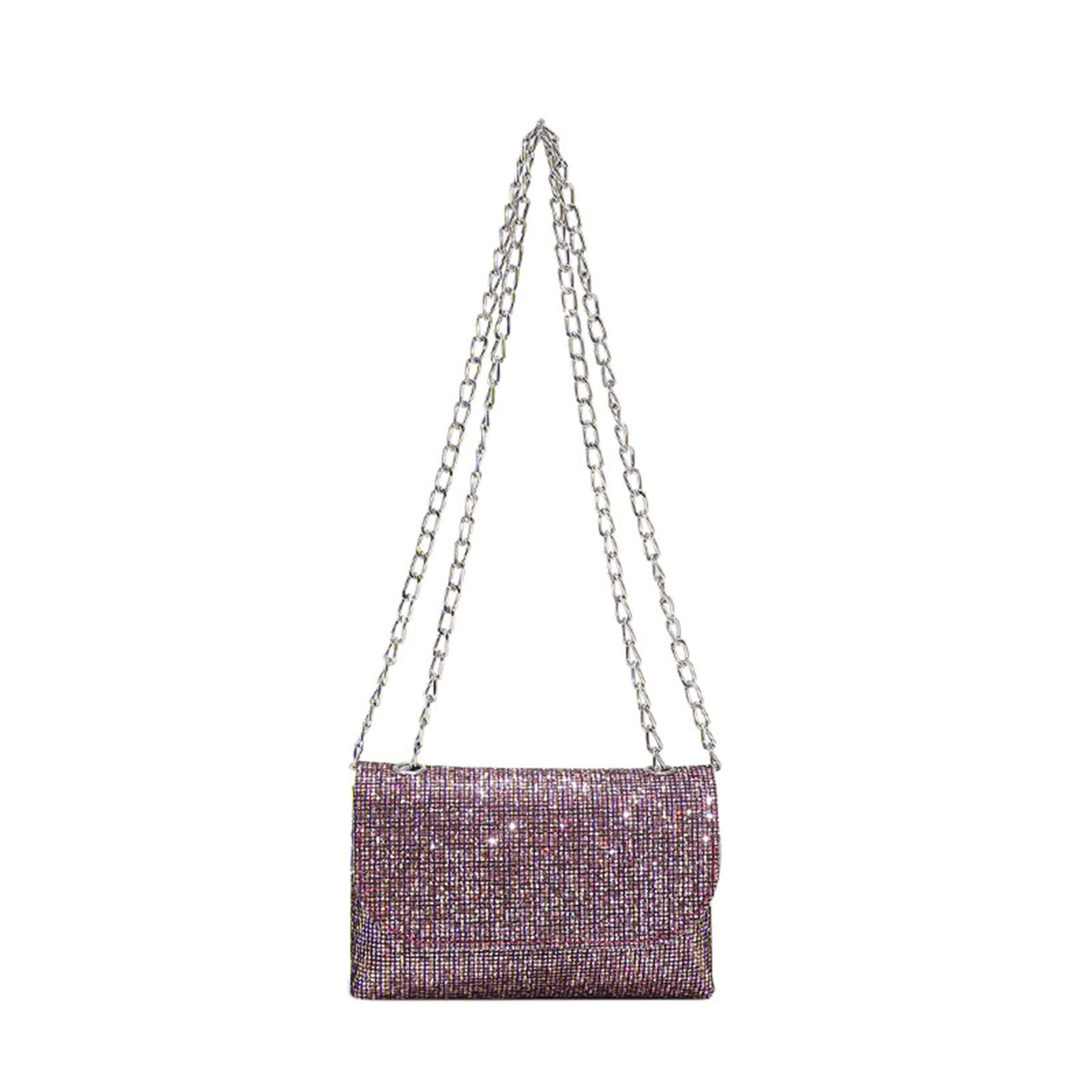 Caviotess Women Shiny Sequins Crossbody Bag Purse