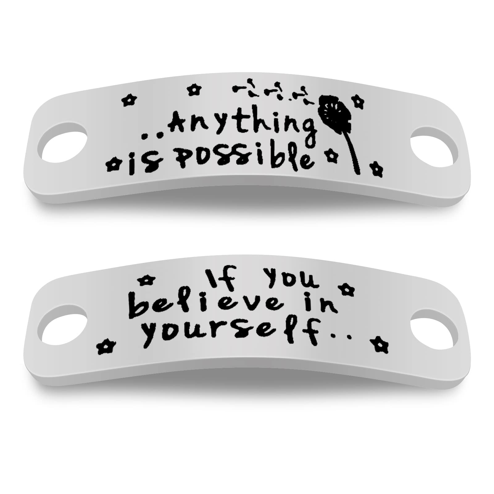 Ximalun Gifts for Runner Shoe Lace Tag If You Believe in Yourself Anything is Possible Inspirational Trainer Tag Gifts for Fitness Men Women Runner Marathon Gift Fitness Gym Gift