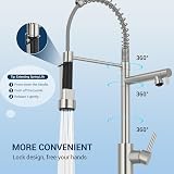 DAYONE 360° Swivel Pull Down Kitchen Tap Dual Spouts SUS304 Brushed view 4