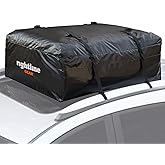 Rightline Gear Ace Jr Weatherproof Rooftop Cargo Carrier for Top of Vehicle, Attaches With or Without Roof Rack, 10 Cubic Fee