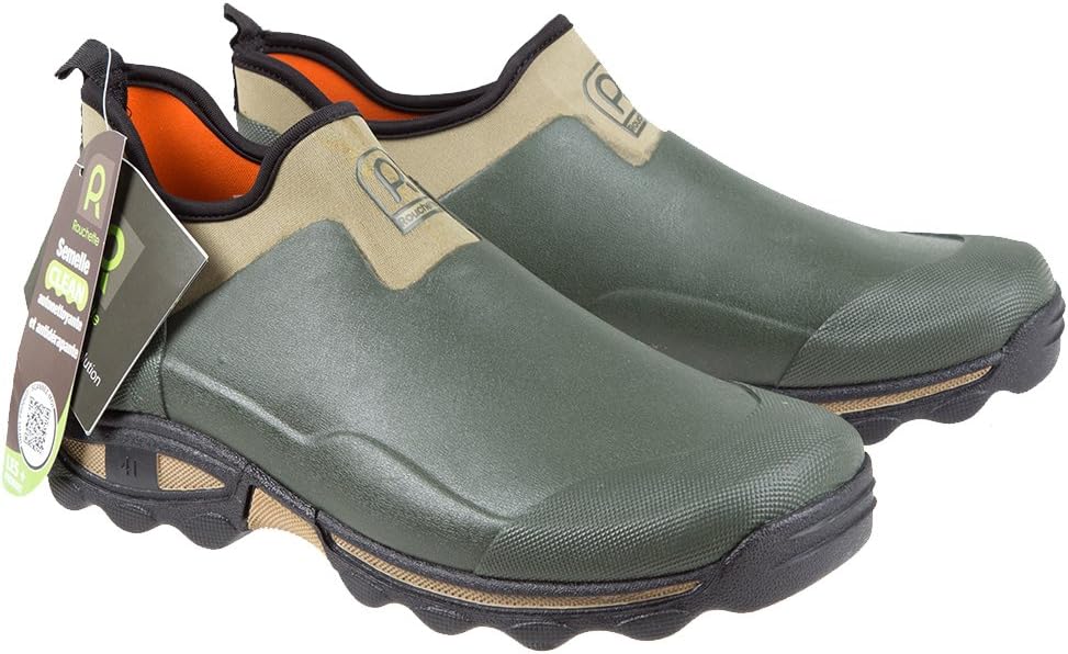 Rouchette Unisex Slip On Gardening Shoes, Green, Clogs For Garden Work UK 7