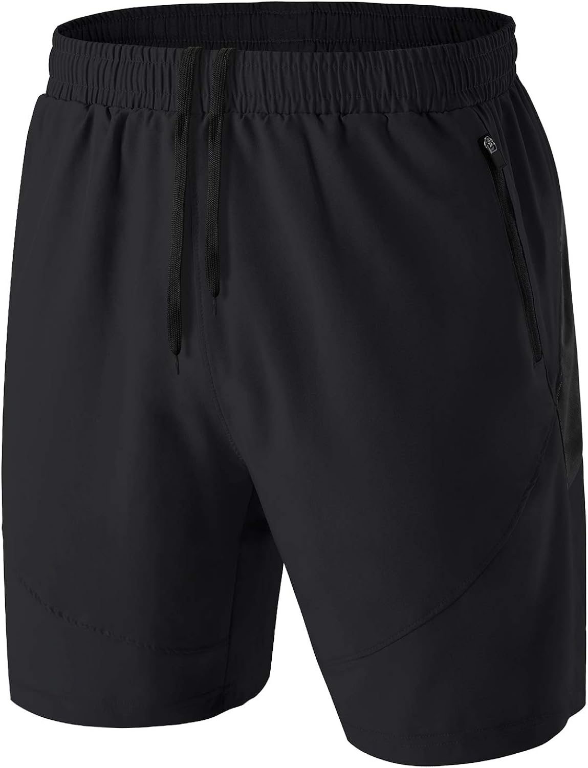 HMIYA Men's Casual Sports Quick Dry Workout Running or Gym Training Short with Zipper Pockets: Clothing