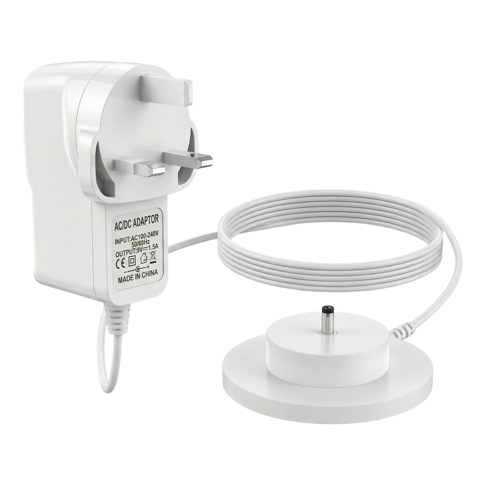 Sanicata 9V Charger Compatible with TonieBox Audio Player, 1.8M White Power Cord, Original Replacement TonieBox Charging Station