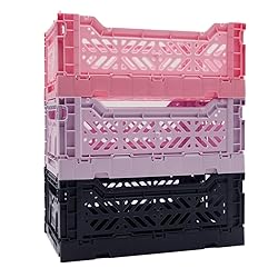 Collapsible Storage Box, Foldable Crate Organizer