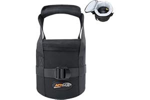 AKABIKE Shot Put Bag With Comfortable Handle and Foam Pad for Carrying Single Ball From 6 LBS to 16 LBS, Black