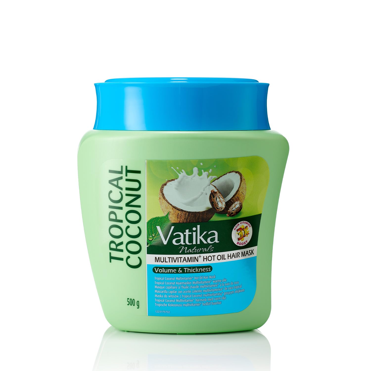 Vatika Naturals Multivitamin Tropical Coconut Hair Mask - 500g | For Volume & Thickness | Enriched With The goodness Of Coconut, Castor & Henna | Blended With Vital Multivitamins