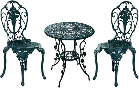 Amazon Co Jp Semi Ss ガーデンテーブル 3点セット ダークグリーン アルミ製 ガーデンテーブルセット 雨ざらし ガーデンファニチャー 2人用 椅子 2脚 Ss Rt001 3pset Diy 工具 ガーデン