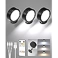 EZVALO LED Wall Mounted Lights, 5500mAh Rechargeable Wall Sconces Lamp, 3 Color Temps & Remote and Touch Control, 360°Rotation Dimmable Cordless Wall Light for Bedroom Reading Study Bedside (3 Pack)