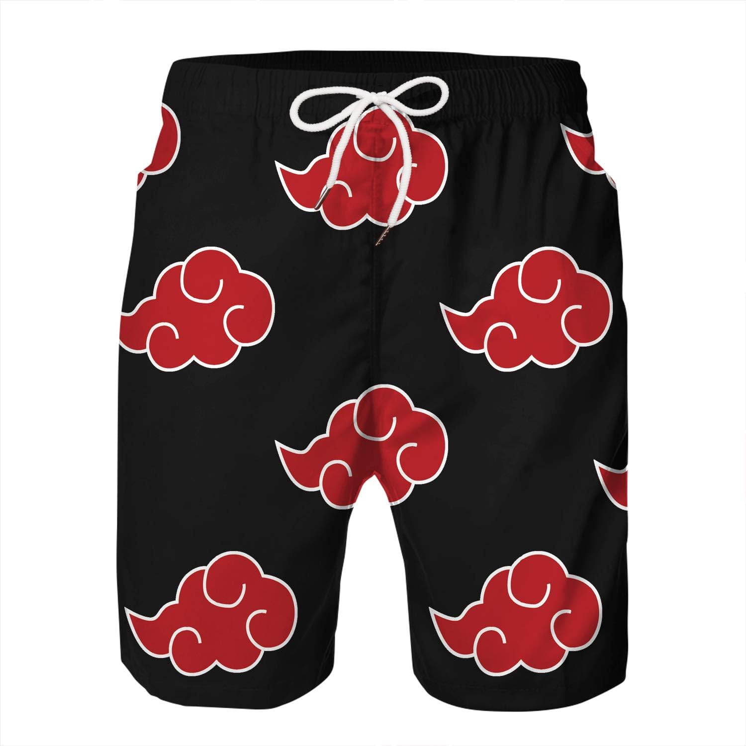 DUOLIFU Men's Red Clouds 3D Print Sports Swim Trunk Board Shorts | 