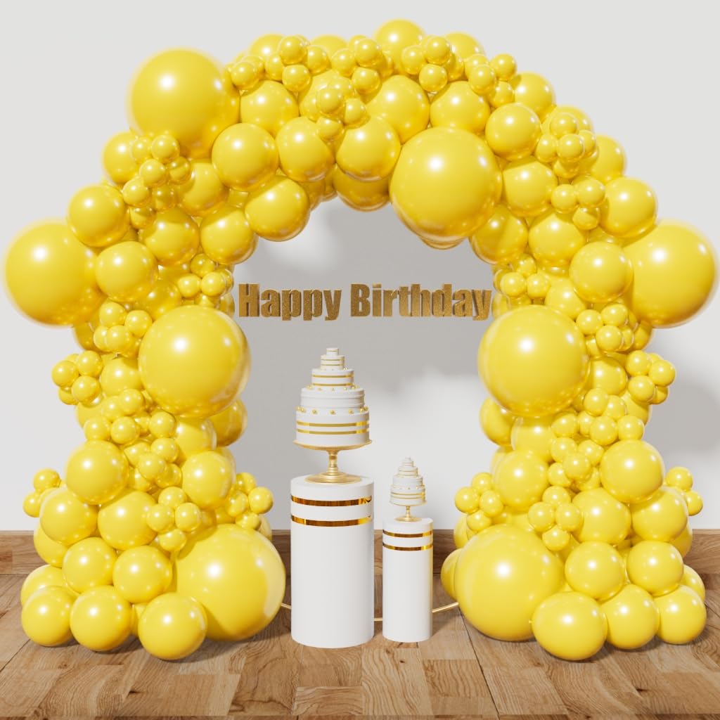 KAWKALSH Yellow Balloon Arch Kit 111Pcs 18 12 5