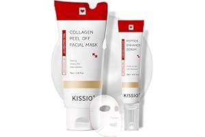 KISSIO Collagen Wrapping Mask Set,Enhance Serum and Peel Off Facil Mask for Elasticity,Hydrating,Glowing and Plumping Skin,Fa