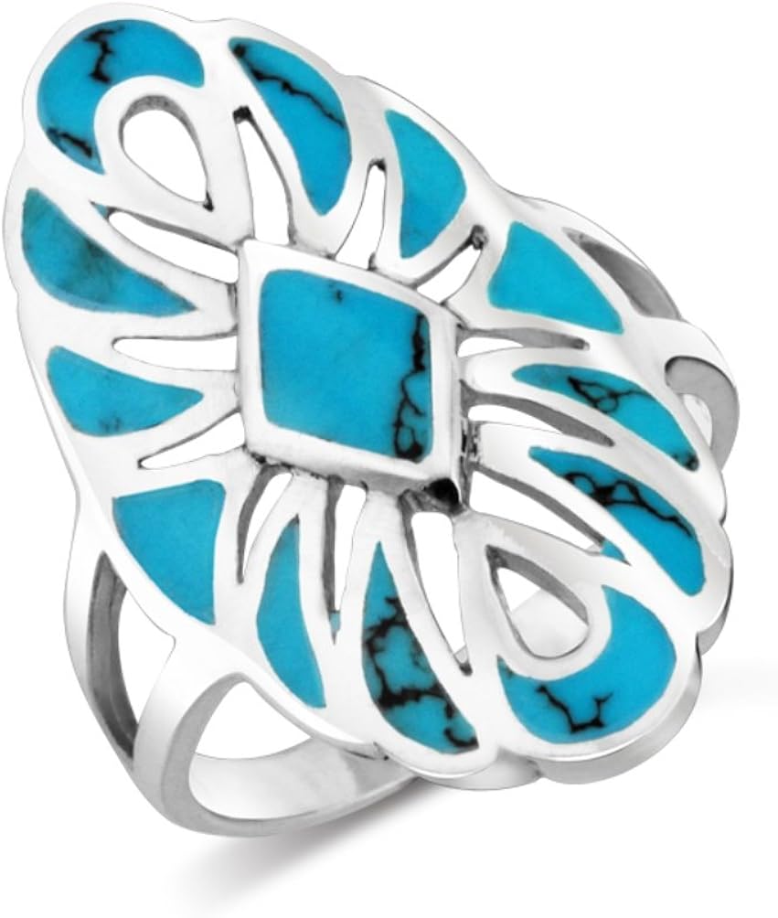 Amazon Com Mimi 925 Sterling Silver Large Southwestern Native