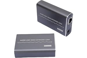 SENECESLI DisplayPort Extender Compatible with CAT5e 6 Networks, Up to 120m Transmission with IR, Supports 3840x2160@30Hz, fo