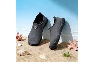 Unisex Slip-On Quick-Dry Water Shoes, Non-Slip Barefoot Aqua Socks for Beach, Pool and Water Sports