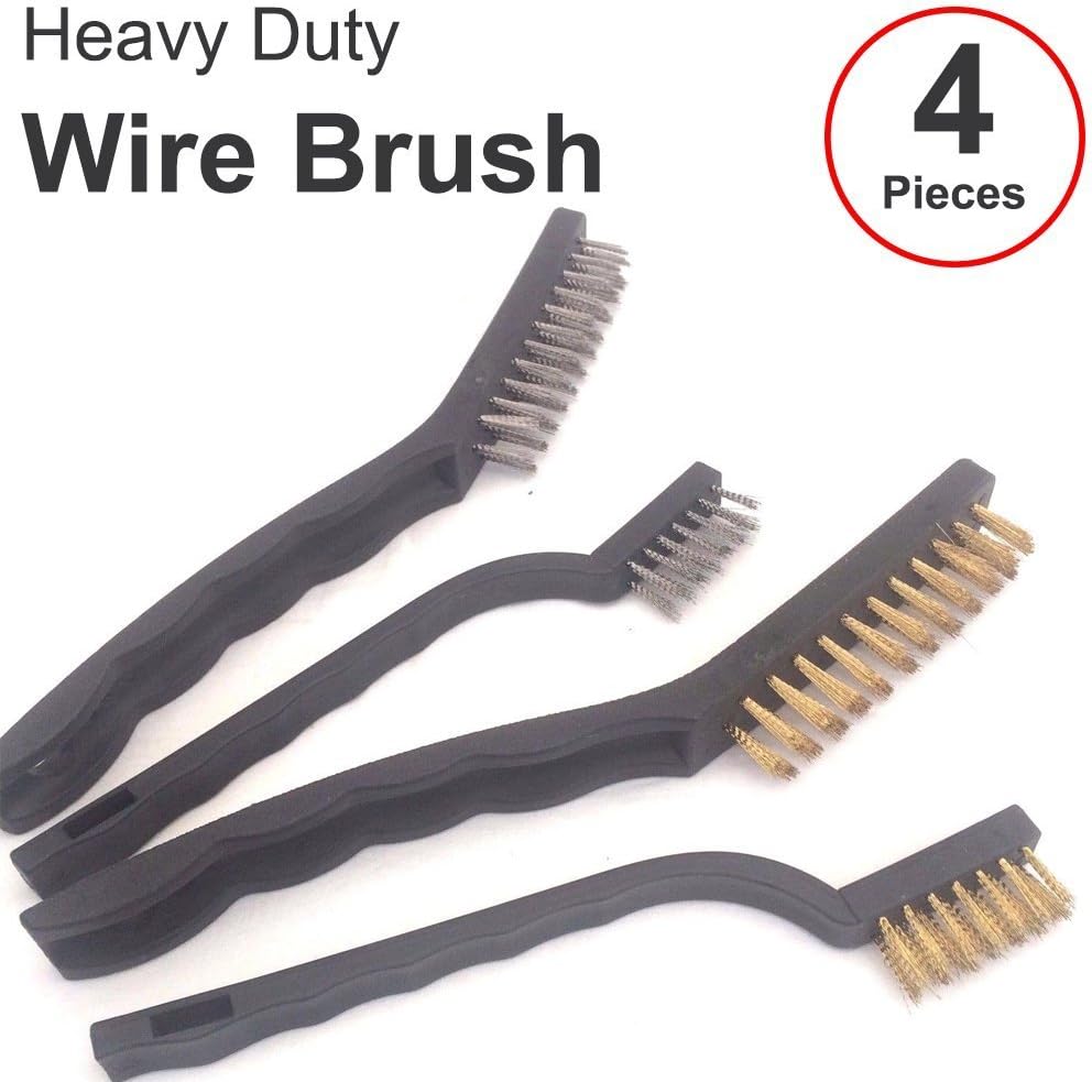 Highly Durable BBQ Cleaner Wire Brush Set Hand Wire Brush With Plastic