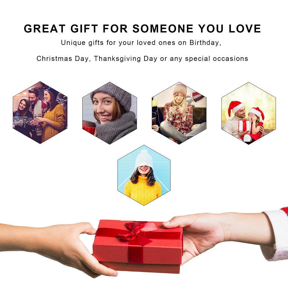 Upgraded Bluetooth Beanie Hat Wireless Headset Headphones Winter Music Speaker Hat Knit Running Cap with Stereo Speakers & Mic Unique Christmas Tech Gifts for Men Women Teens Boys Girls Stocking Stuff