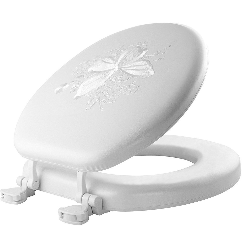 Mayfair Butterfly Embroidered Soft Toilet Seat with Easy Clean Change