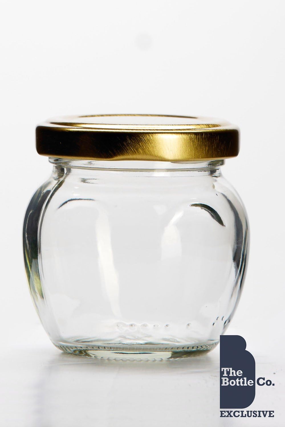 BOTTLE COMPANY 108 X 4OZ/106ML APPROX ORCIO GLASS JAM JARS,CHUTNEY,PICKLE,SWEET,HONEY,WEDDING FAVOUR JAR C/W GOLD LIDS