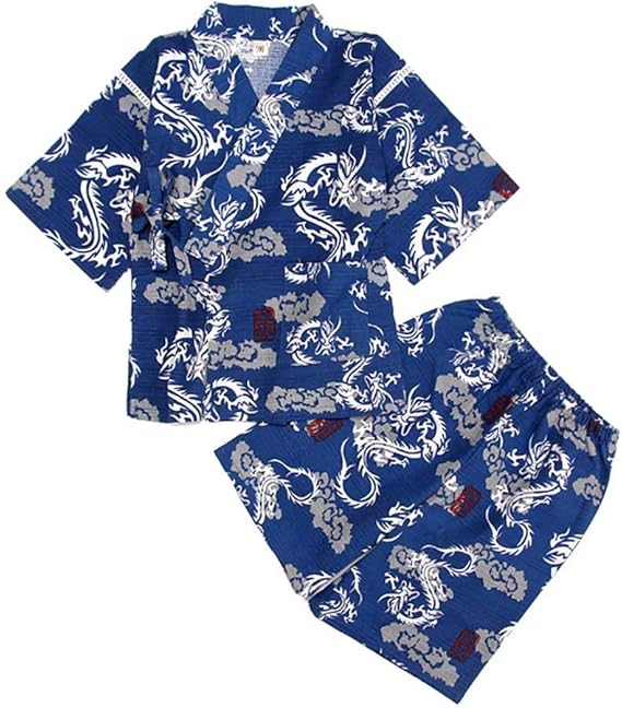 Amazon Burning Go 子供服 甚平 男の子 浴衣 着物 夏 綿 和服 じんべい パジャマ 肌着 通気性 快適 上下セット お祭り 花火大会 可愛い オシャレ 着物 浴衣 甚平 通販