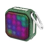 OG-EVKIN Portable Wireless Bluetooth Speakers, Waterproof IPX4 Stereo Bluetooth Speaker with 7 LED Visual Modes and Build-in Microphone Hands-Free Phone Call and FM, Pairs with All Bluetooth Device