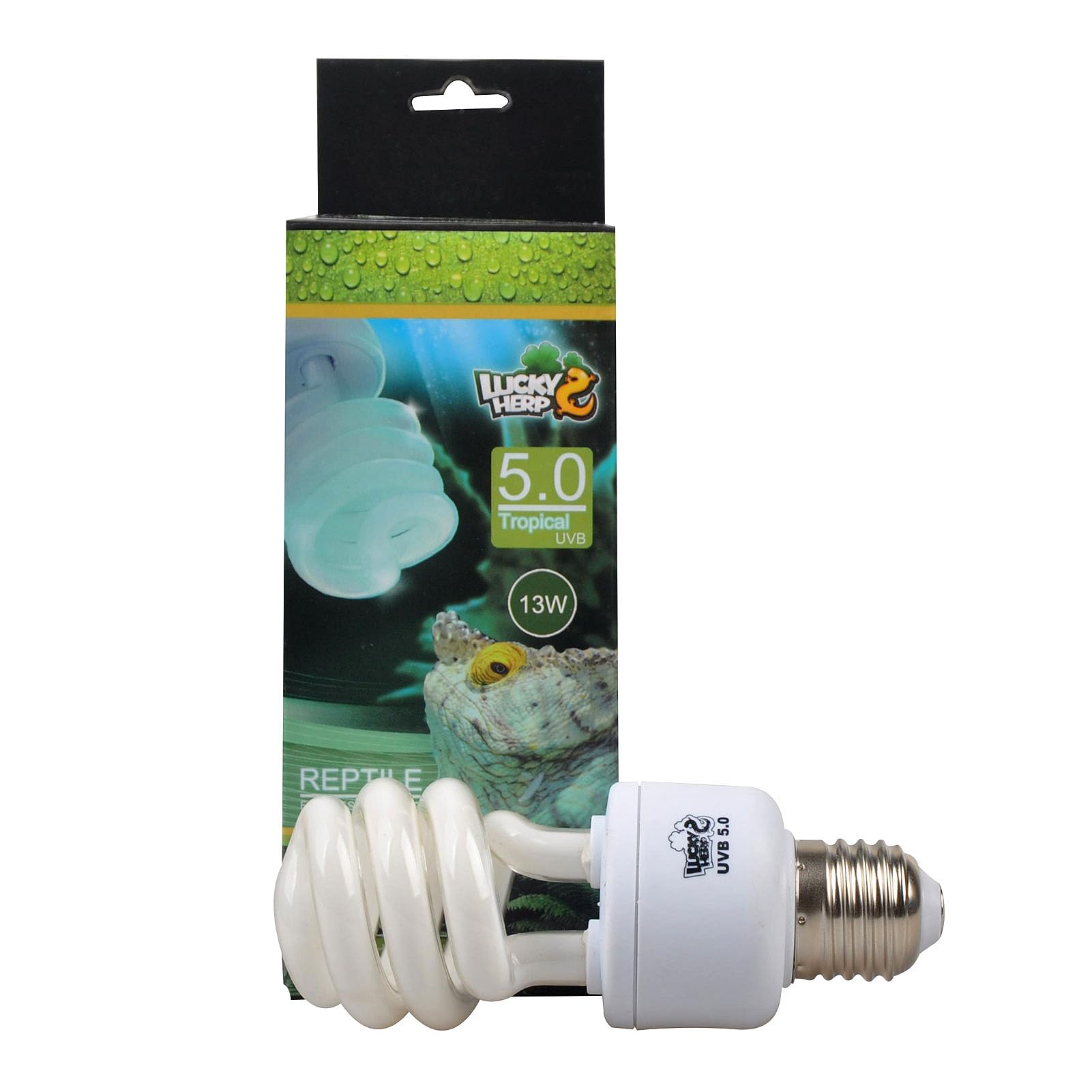Lucky Herp Reptile Compact Fluorescent UVA UVB 5.0 Bulb,13W,26W Available (13 Watt)