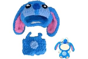 KTMDAK Clothes for Labubu, Cute Outfit for 17cm Labubu, Handmade Doll Onesie for Labubu Suit, Premium Doll Costume for Labubu Dress up Unique Style (Blue)