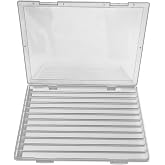 B Baosity Acrylic Box Charm Beads Bracelet Rings Holder Beads Crafting Rectangle Jewelry Display Tray for Jewelry Designers Gift, Extra Large, Clear