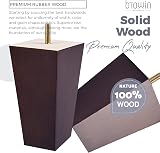 Btowin 8in Wood Furniture Legs 4pc Pyramid Mid-Century Modern Sofa Couch Feet view 2