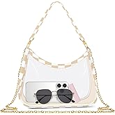 MOETYANG Clear Bag for Stadium Events, Clear Purses for Women Stadium Crossbody, Checkered Concert Bag Shoulder Handbag