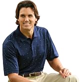 Monterey Club Men's Pima Cotton Jacquard Polo Shirt #1273