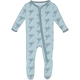 KicKee Baby & Toddler Zipper Footie – Ultra-Soft Viscose from Bamboo Pajamas with Flip Paws & Grips