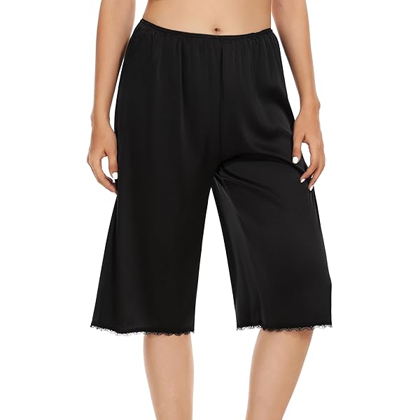 Half Culotte Slip Women Loose Half Slip Shorts Bloomers Split