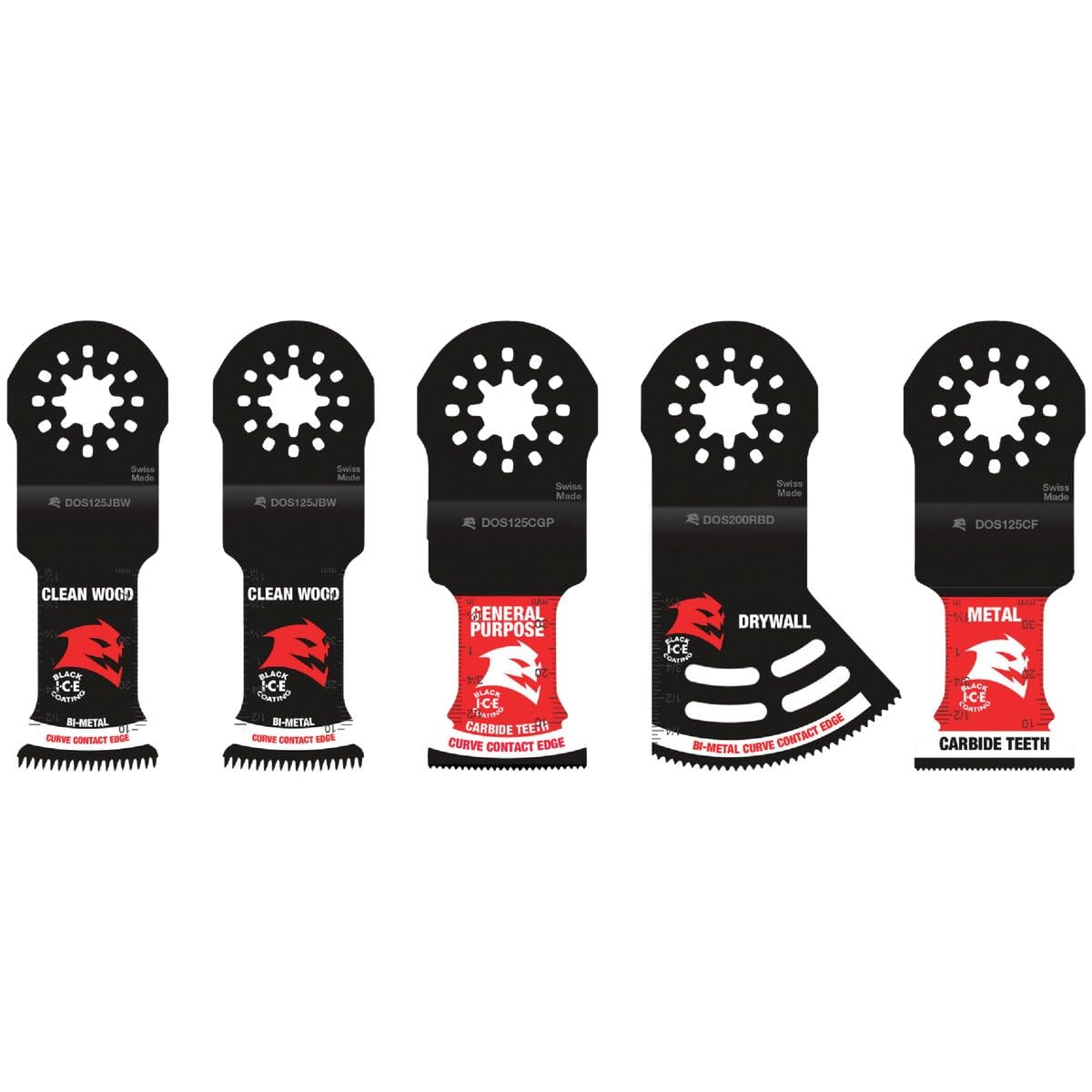 Juego de cuchillas oscilantes Diabo Starlock - Kit multimaterial de 5 piezas