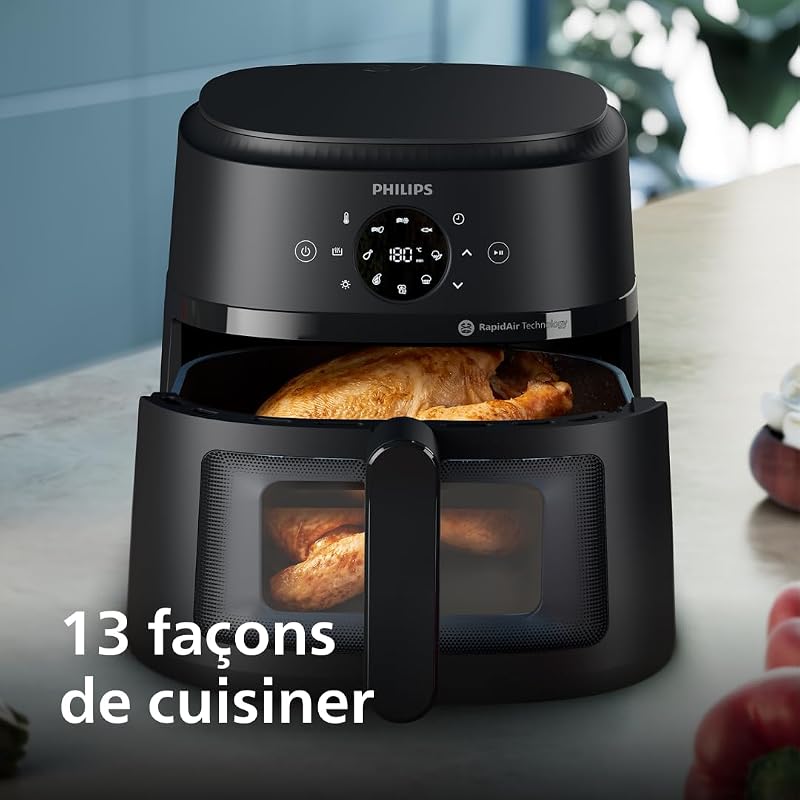 Airfryer 2000 - Air Fryer 6.2L, 13 modes, écran tactile, Noir