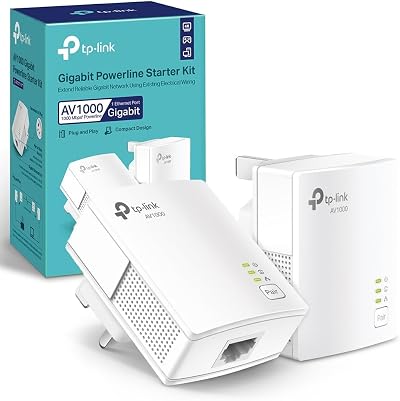 TP-Link TL-PA7017KIT 1000Mbps Gigabit Powerline Network Adapters Starter Kit