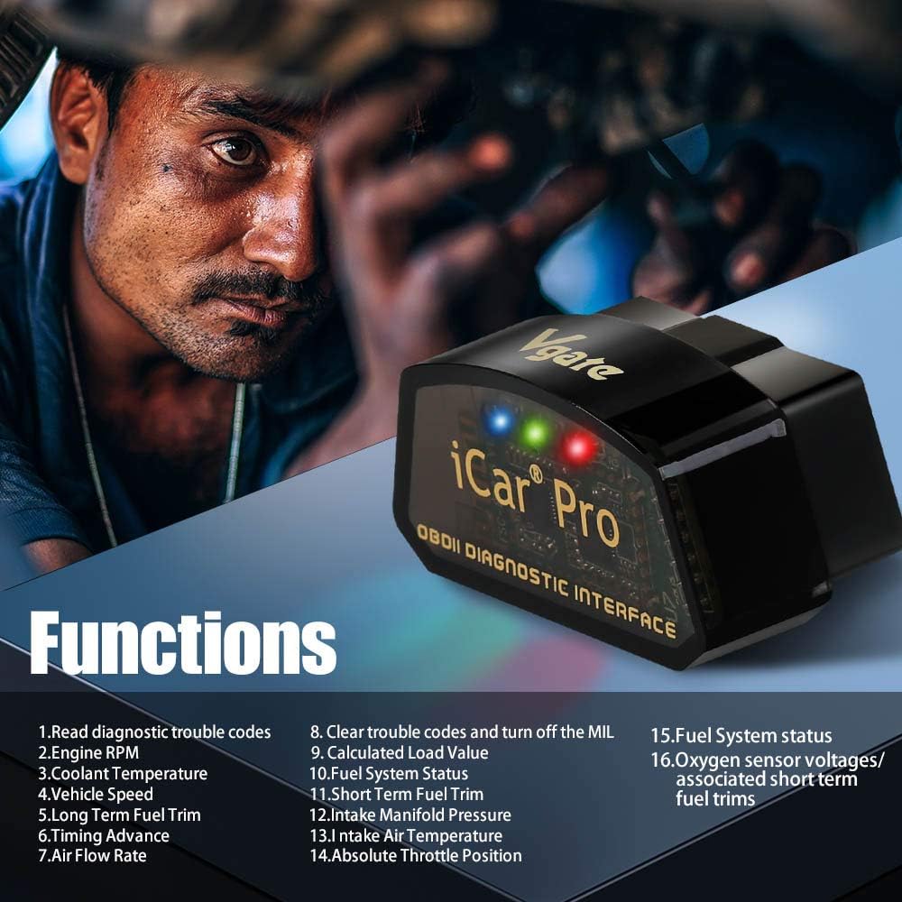 Vgate iCar Pro Bluetooth 4.0 OBDII scanner for Android & iOS Wireless Obd2 Car Diagnostic Code Reader - Image 4