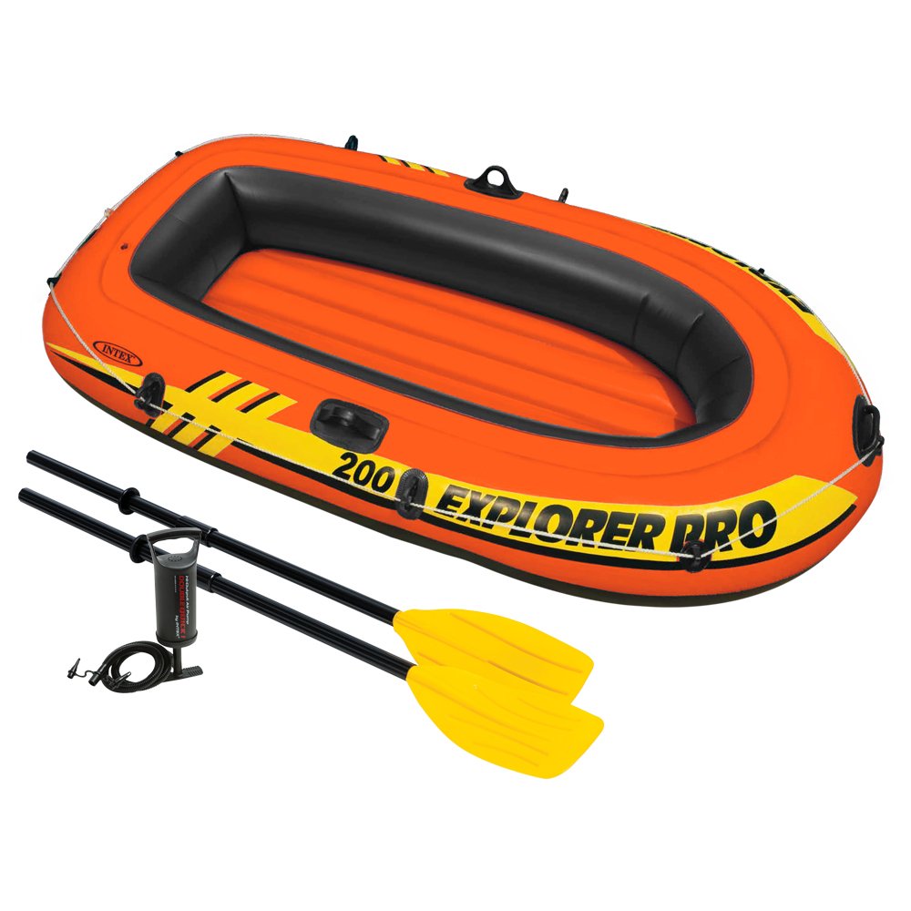 Intex Explorer Pro Dingy Inflatable Rubber Boat Air Pump Paddles 1/2/3