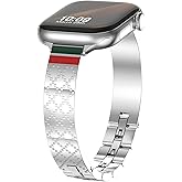 WINGLE Slim Watch Bands for Apple Watch Band Women 38mm 40mm 41mm 42mm 44mm 45mm 46mm Series 11 10 SE 3/2/1 Jewelry Dressy Bracelet Thin Metal Strap Designer Luxury Bangle for iWatch 9/8/7/6/5/4/3/2/1