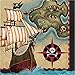 Pirate Ship Treasure Map Birthday Party Supplies Set Plates Cups Napkins Tableware Kit for 16 Guests by PCBS