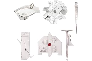 Necygoo Weld Gauge Set Includes Cam Type Gauge and Fillet Gauge and Hi-Lo Gauge and Taper Gauge and Porosity Undercuts Checki