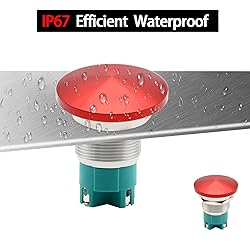 10 Amp Push Button Switch Red 22mm 7/8'' Momentary