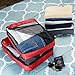 Amazon Basics 4 Piece Packing Travel Organizer Zipper Cubes Set, Large, Red