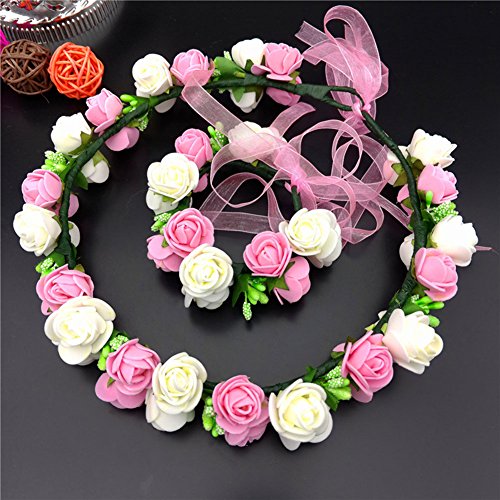 Leisial Serre Tête Fleurs De Simulation Bandeau Bande De