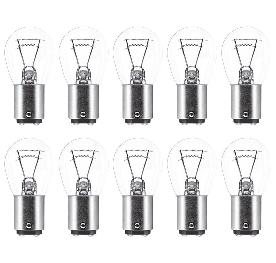 10 x Netagon 380 12V P21/5W Car & Van Stop Brake Tail Fog Reverse Light Bayonet Bulbs BAY15D