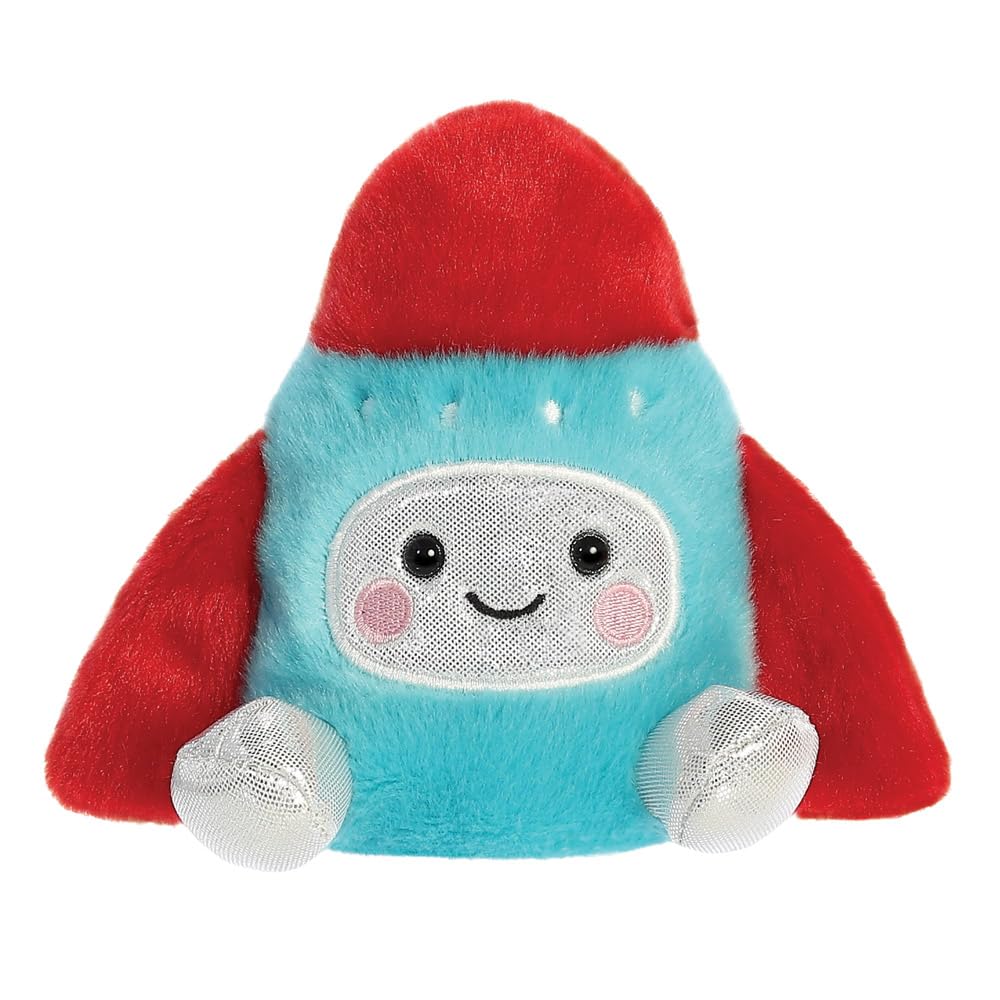 Aurora, 33780, Palm Pals Mars Rocket Ship 5In, Soft Toy, Blue & Red